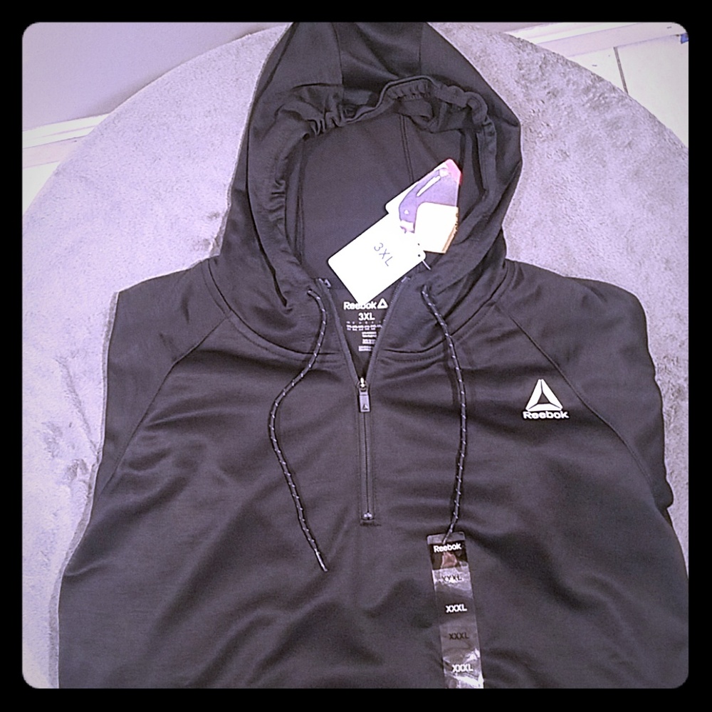 Reebok 1/4 Zip Relaxed Dry-Fit Hoodie Size XXXL